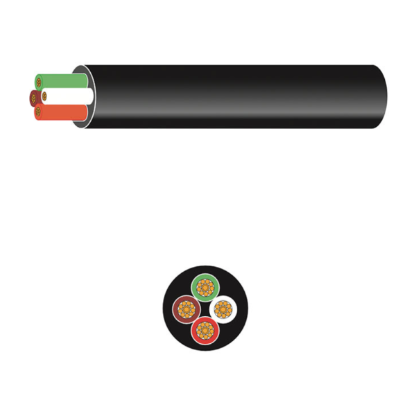 4 Core Round Cable 1.0mm² / 16.5A 30m PN: 4C1.30