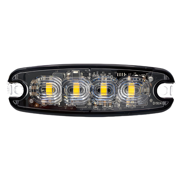 Van Master VMGLED24 12-24V R65 Low Profile 4 LED Amber Warning Light PN: VMGLED24