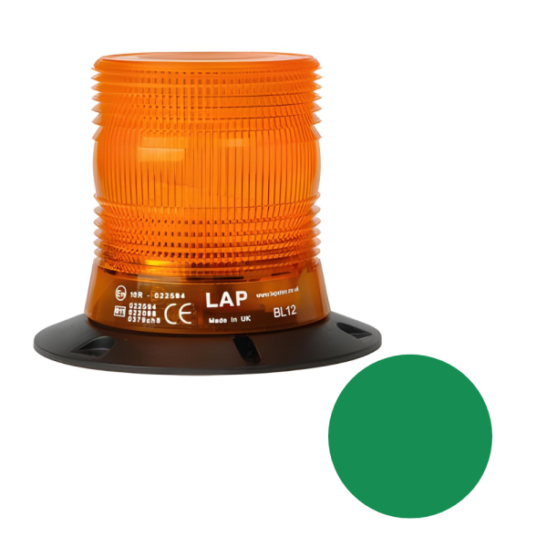 LAP Electrical LKB050A 3 Bolt 12/24v Amber R65 LED Beacon PN: LKB050A-CLEARANCE