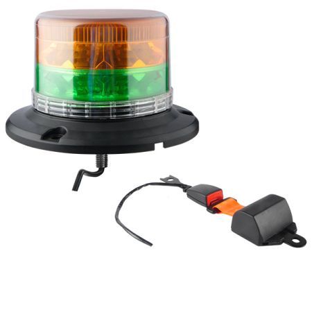 Durite 0-445-50 DUAL COLOUR SINGLE BOLT LED BEACON WITH SEAT BELT - 12/24V PN: 0-445-50