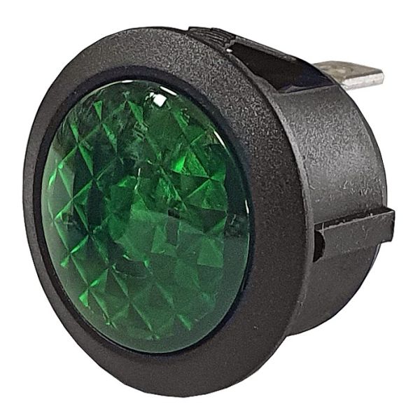 Durite 0-607-34 Green LED Warning Light for 20mm diameter Panel Hole - 12/24V PN: 0-607-34