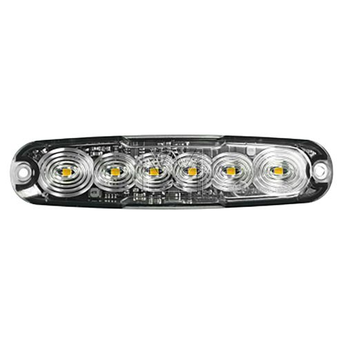 LED Autolamps LPR656DVA R65 Amber Ultra Thin 6 LED Strobe PN: LPR656DVA