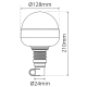 LAP RCB040LED Agri 12/24 Amber LED Flexi-Din Beacon PN: RCB040LED