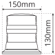 LAP Electrical LKB050A 3 Bolt 12/24v Amber R65 LED Beacon PN: LKB050A-CLEARANCE