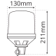 LAP Electrical LAP269 LAP Series 12v DIN-Mount Amber Rotating Beacon PN: LAP269