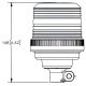 ECCO EB5016A LED SERIES SILVER R65 Flex Din Mount 12/24v Amber LED Beacon PN: EB5016A