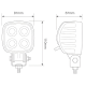 LED Autolamps 8112BM 12/24V Compact Square Work Lamp PN: 8112BM