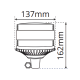 LAP Electrical LFB030 10-30v REG65 Din Mount LFB Series Amber LED Beacon PN: LFB030