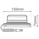 LAP Electrical LPB020A Magnetic 12/24v Amber R65 Low-Profile LED Beacon PN: LPB020A