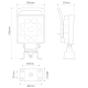 LED Autolamps 10015BMSHB 12/24V Swivel Mount Square Work Lamp w/ On/Off Switch, Handle and AMP Connector PN: 10015BMSHB