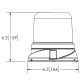 ECCO 7660A Roto LED Series R65 3 Bolt Beacon PN: 7660A