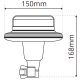 LAP Electrical LPB040A LPB Flexi-Din 12/24v Amber R65 Low-Profile LED Beacon PN: LPB040A