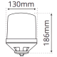 LAP Electrical LAP121 12v 1 Bolt Red Rotating Beacon PN: LAP121R-CLEARANCE