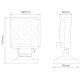 LED Autolamps 10015BMP-MM 12/24V Magnetic Mount Square Work Lamp w/ Cigar Plug PN: 10015BMP-MM