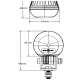 ECCO EW2030B Series Blue 12-80v Arc Boundary Line Worklight PN: EW2030B