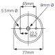 LAP Electrical DLP2MVA 2w 10-100v Low Profile Xenon Beacon PN: DLP2MVA