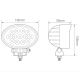 LED Autolamps RL14539BM 12/24V 39W Oval Flood Lamp PN: RL14539BM