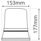 LAP Electrical LAP221 CAP168 12v 3 Bolt Static Airport Amber Beacon PN: LAP221