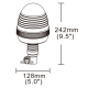 Van Master VMG71 12/24V Din-Pole Beacon PN: VMG71