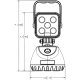 Vision Alert EW2461 600 Lumens battery powered LED magnetic work light PN: EW2461