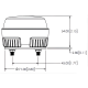 ECCO 30000260 LP Series 2 bolt  12/24 LED Mini Beacon PN: 30000260