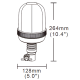 Van Master VMG89-DIN 12/24V R65 Din-Pole Amber Beacon PN: VMG89-DIN