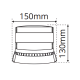 LAP Electrical LFB050 10-30v REG65 3 Bolt fixing LFB Series Amber LED Beacon PN: LFB050