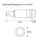 Durite 0-609-05 Red Warning Light with 12V 2W Ba7S Bulb for 13mm diameter hole - Chrome Bezel PN: 0-609-05