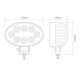 LED Autolamps 8424BM 12/24V Oval Flood Lamp PN: 8424BM